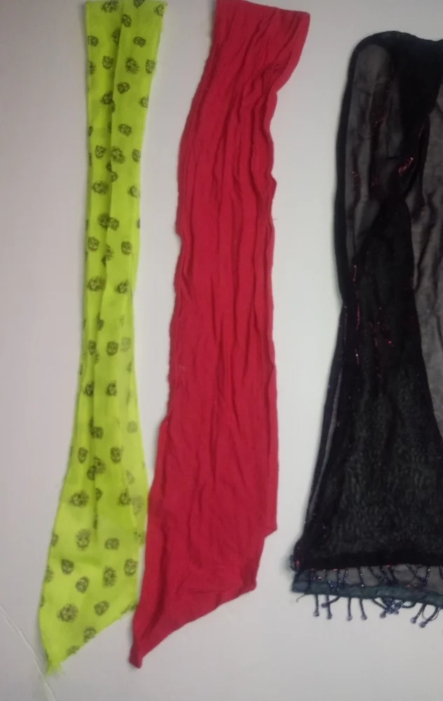 Set of 3 children's fabric waist tie belts
